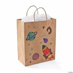 Deals 💯 10 1/2" x 5 1/4" x 13" Large Brown Kraft Paper Gift Bags - 12 Pc. ⌛ -Halloween Crafts for Kids Sales 10 1 2 x 5 1 4 x 13 large brown kraft paper gift bags 12 pc 48 632 a03