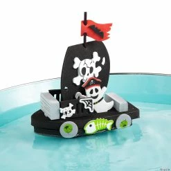 New 🎉 3D Floating Haunted Pirate Ship Craft Kit - Makes 12 ✔️ -Halloween Crafts for Kids Sales 3d floating haunted pirate ship craft kit makes 1213982698 a03