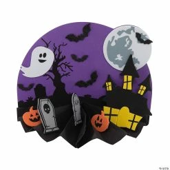 Outlet ❤️ 3D Haunted Halloween Scene Paper Craft Kit - Makes 12 👍