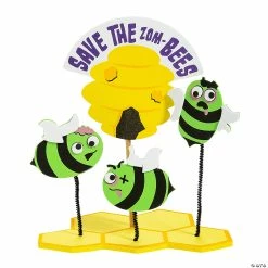 Flash Sale ❤️ 3D Save the Zom-Bees Tabletop Sign Craft Kit - Makes 12 🔥