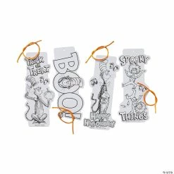 Brand new 👍 Color Your Own Dr. Seuss™ The Cat in the Hat™ Halloween Bookmarks - 48 Pc. 😍
