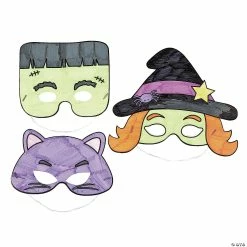 Budget ✨ Color Your Own Halloween Masks - 12 Pc. ✔️