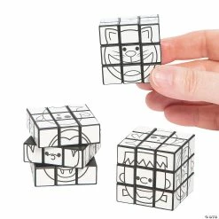 Flash Sale 🔥 Color Your Own Halloween Mini Puzzle Cubes - 12 Pc. 🎁