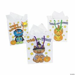 Deals ⭐ Color Your Own Medium Halloween Gift Bags - 12 Pc. 😍