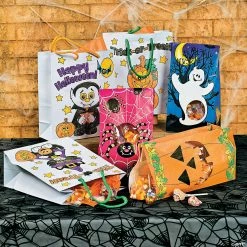 Deals ⭐ Color Your Own Medium Halloween Gift Bags - 12 Pc. 😍 -Halloween Crafts for Kids Sales color your own medium halloween gift bags 12 pc 48 9883 a02