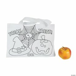 New ⭐ Color Your Own Medium Trick-or-Treat Tote Bags - 50 Pc. ✔️