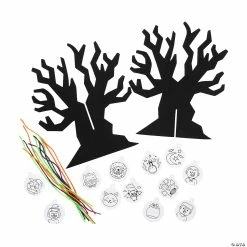 Hot Sale ✨ Color Your Own Standing Spooky Tree Craft Kit - Makes 12 ❤️ -Halloween Crafts for Kids Sales color your own standing spooky tree craft kit makes 1213982705 a02