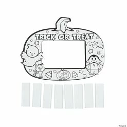 Budget ✨ Color Your Own Trick-or-Treat Picture Frame Magnets - 50 Pc. 🌟 -Halloween Crafts for Kids Sales color your own trick or treat picture frame magnets 50 pc 13747560 a02