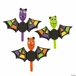 Best Sale 🎉 Colorful Halloween Bat Spoon Craft Kit - Makes 12 👏
