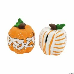 Flash Sale 🥰 DIY Ceramic Pumpkin Banks - 12 Pc. ✔️ -Halloween Crafts for Kids Sales diy ceramic pumpkin banks 12 pc 56 1984 a04