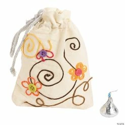 Promo 💯 DIY Mini Canvas Drawstring Bags - 48 Pc. ⭐