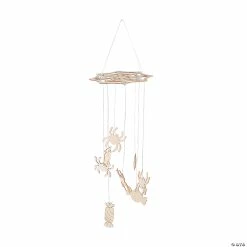 Outlet 👏 DIY Unfinished Wood Spider Web Mobile ✨ Halloween Decorations - 6 Pc. ⭐