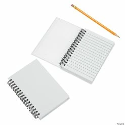 New 🤩 DIY White Canvas Spiral Notebooks - 12 Pc. 🎉