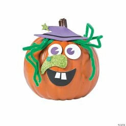 Budget ✔️ Goofy Witch Pumpkin Decorating Craft Kit - Makes 12 😍