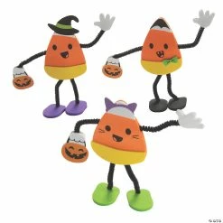Discount 🎉 Halloween Candy Corn Characters in Costume Craft Kit - Makes 12 ✨