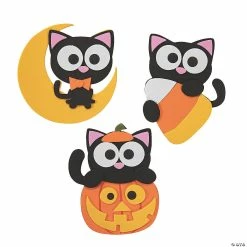 Budget 🥰 Halloween Cat Magnet Craft Kit - Makes 12 ❤️