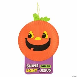Deals βοΈ Paper Plate & Foam Christian Pumpkin Craft Kit - Makes 12 β
