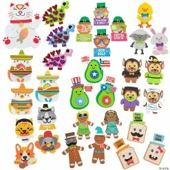 New 😉 Ultimate Holiday Magnet Craft Kit Assortment – Makes 120 😉